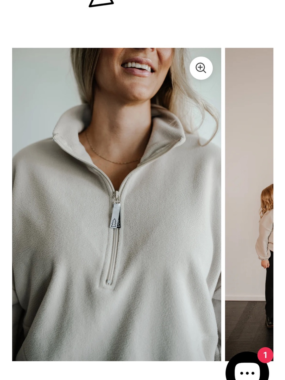 North Kinder “mama” polar fleece sweater